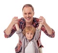 Grandpa and grandson Royalty Free Stock Photo