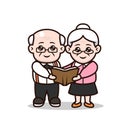 A couple of cute Grandparent character design