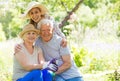 Grandparents with adult granddaughter