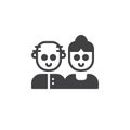 Grandparents couple icon vector