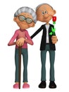 Grandparents 3d Royalty Free Stock Photo