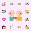 grandparents, dog cartoon icon. family icons universal set for web and mobile Royalty Free Stock Photo