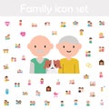 Grandparents, dog cartoon icon. Family icons universal set for web and mobile Royalty Free Stock Photo