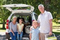 Grandparents going on road trip with grandchildren Royalty Free Stock Photo