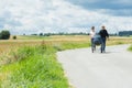 Grandparents Going For A Walk With Granchild Royalty Free Stock Photo