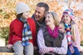 Grandparents and grandchildren on walk Royalty Free Stock Photo