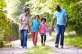 Grandparents With Grandchildren Walking Through Countryside Royalty Free Stock Photo