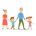 Grandparents with grandchildren Royalty Free Stock Photo