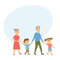 Grandparents with grandchildren Royalty Free Stock Photo