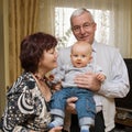 Grandparents with grandson Royalty Free Stock Photo