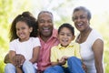 Grandparents laughing with grandchildren Royalty Free Stock Photo