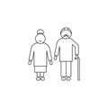 Grandparents line icon