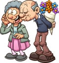 Grandparents in love Royalty Free Stock Photo