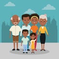 Grandparents, parents and kids icon. Family design. City Landsca Royalty Free Stock Photo