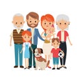 Grandparents, parents and kids icon. Family design. Vector graph Royalty Free Stock Photo