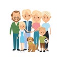 Grandparents, parents and kids icon. Family design. Vector graph Royalty Free Stock Photo