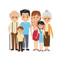 Grandparents, parents and kids icon. Family design. Vector graph Royalty Free Stock Photo