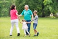 Grandparents Playing With Their Grandchildren Royalty Free Stock Photo