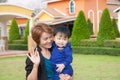 The grandson with the grandparents