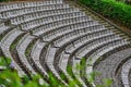 Grandstands of a modern outdoor amphitheater