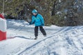 People skiing on the slopes of the Grandvalira Ski Resort in Andorra in 2022 Royalty Free Stock Photo