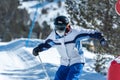 People skiing on the slopes of the Grandvalira Ski Resort in Andorra in 2022 Royalty Free Stock Photo