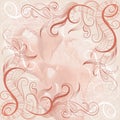 Grange background with filigree pattern Royalty Free Stock Photo