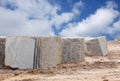 A Granite blocks extracted by wire rope & blasting