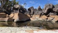 Granite boulders of La Digue island, Seychelles Royalty Free Stock Photo