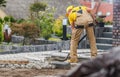 Granite Brick Paving Job Royalty Free Stock Photo