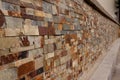 Granite brick wall perspective Royalty Free Stock Photo