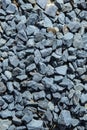 Granite chippings layer texture for road asphalting preparation, close up Royalty Free Stock Photo