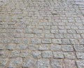 Granite cobblestoned pavement background. Royalty Free Stock Photo