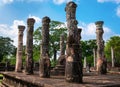 Granite columns the ancient city in Sri Lanka. Royalty Free Stock Photo