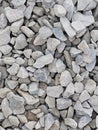 granite crushed stone on the construction site Royalty Free Stock Photo