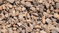 granite large crushed stone top view. background of stones Royalty Free Stock Photo