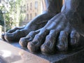 Stone, a huge foot of the Atlanteans in St. Petersburg