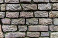 Granite masonry, rough gray stone wall, background Royalty Free Stock Photo
