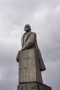 Granite monument to leader of world proletariat Vladimir Lenin Royalty Free Stock Photo