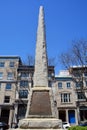 The granite obelisk commemorates the founding of Fort Ville-Marie,