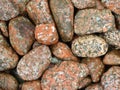 Granite Pebbles, Eroded by Waves, Isle of Iona, Scotland Royalty Free Stock Photo