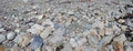 Granite pebbles form the beach