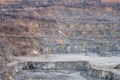 Granite quarry on a cloudy day