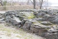 Granite rock on the banks of Kremenchuk reservoir