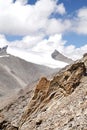 Granite rock exposures seen from Khardung La (pass), Ladakh