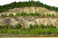 Granite rock face at Carter`s Lake in North Georgia