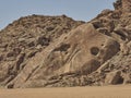 granite rock formation in the Kaokoveld in Namibia Royalty Free Stock Photo