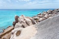 Granite rock formation, La Digue, Seychelles Royalty Free Stock Photo