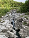 Granite rock formations in the Maggia river in the Maggia Valley or Valle Maggia, Tegna