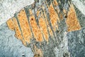 Granite rock under the microscope